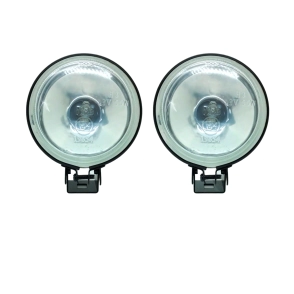 JUEGO FARO REDONDO 90MM CRISTAL CAR. NEGRA