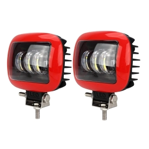 JUEGO FARO RECTANGULAR 3LED 30W 1030v C LUPA (busca huella,spot) 120x125x64